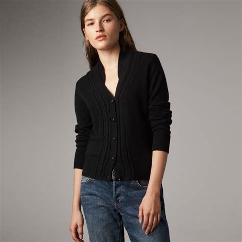 burberry cardigan womens|black wool cardigan women's.